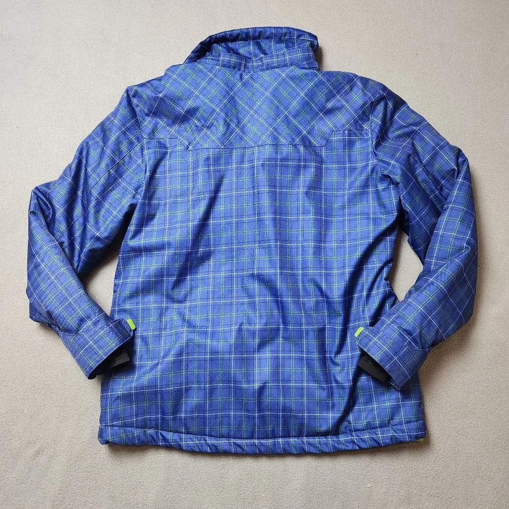 XNTRIK Fleece Lined Jacket Blue Plaid Sz Large - Picture 2 of 9